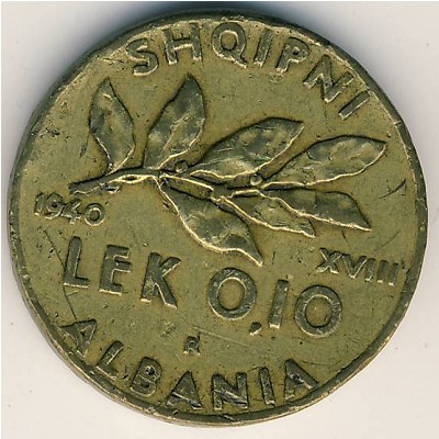 Albania, 0,1 lek, 1940–1941