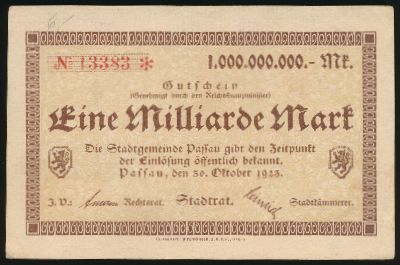 Пассау., 1000000000 марок (1923 г.)