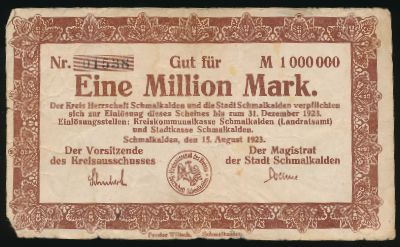 Schmalkalden., 1000000 марок, 1923