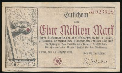 Бойель., 1000000 марок (1923 г.)