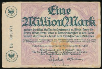 Дортмунд., 1000000 марок (1923 г.)