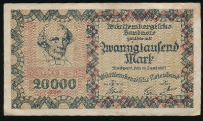 Baden-Wurttemberg., 20000 марок, 1923