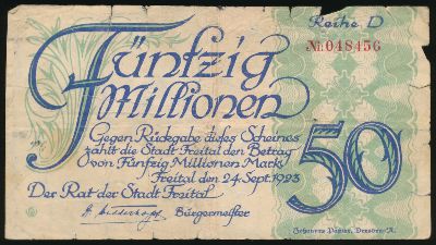 Фрайталь., 50000000 марок (1923 г.)