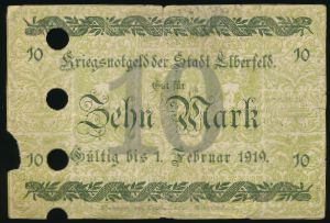 Elberfeld, 10 марок, 1919