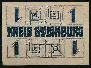 Штайнбург., 1 марка (1918 г.)