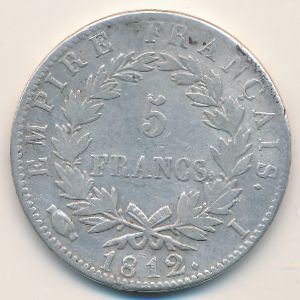 France, 5 francs, 1809–1814