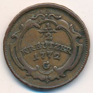 Burgau, 1/2 kreuzer, 1772