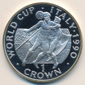 Gibraltar, 1 crown, 1990