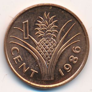 Swaziland, 1 cent, 1986