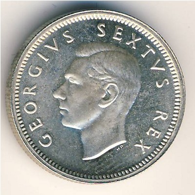 South Africa, 6 pence, 1951–1952