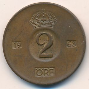 Швеция, 2 эре (1963 г.)