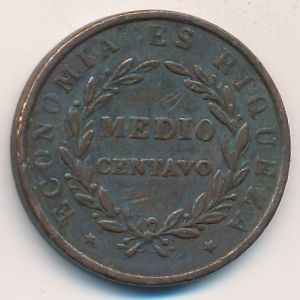 Chile, 1/2 centavo, 1851