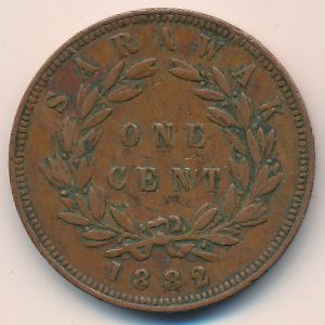 Sarawak, 1 cent, 1882