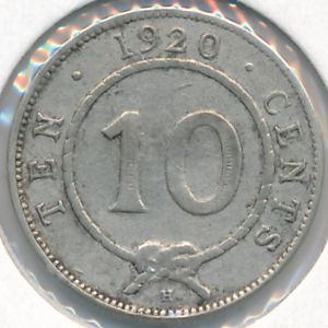 Sarawak, 10 cents, 1920