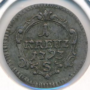 Бранденбург-Ансбах-Байрейт, 1 крейцер (1792–1797 г.)