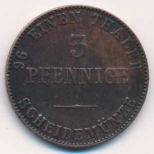 Anhalt-Bernburg, 3 pfennig, 1839–1840