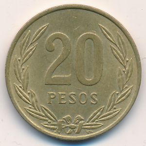 Колумбия, 20 песо (1982–1989 г.)