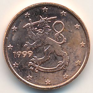 Finland, 1 euro cent, 1999