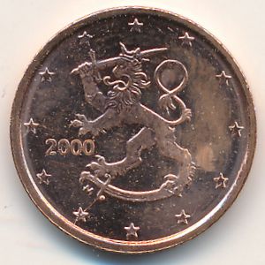 Finland, 2 euro cent, 2000