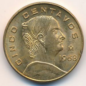 Mexico, 5 centavos, 1968