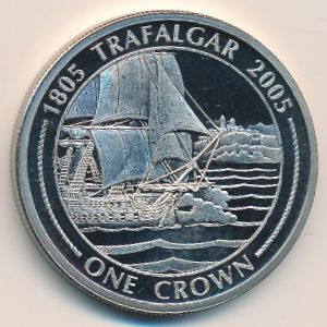 Gibraltar, 1 crown, 2005