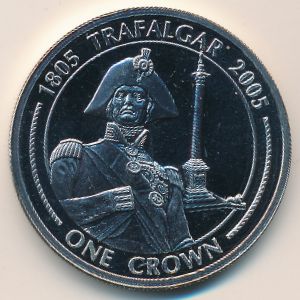 Gibraltar, 1 crown, 2005