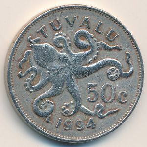 Tuvalu, 50 cents, 1994