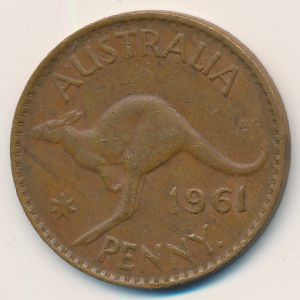 Australia, 1 penny, 1961