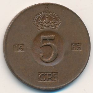 Швеция, 5 эре (1963 г.)