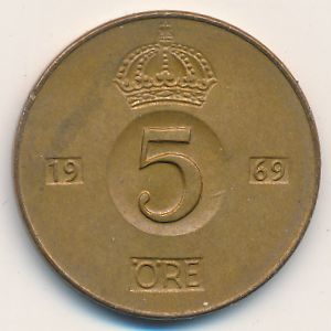 Sweden, 5 ore, 1969