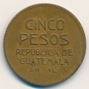 Guatemala, 5 pesos, 1923