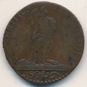 Sardinia, 5 soldi, 1794–1796