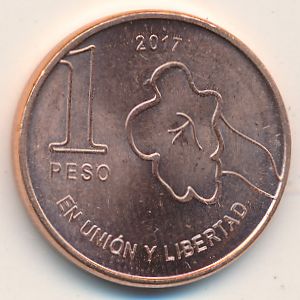 Argentina, 1 peso, 2017–2020