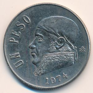 Mexico, 1 peso, 1974