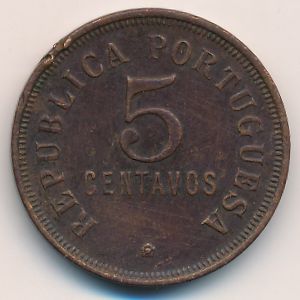 Angola, 5 centavos, 1922