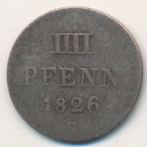 Hannover, 4 pfennig, 1822–1830