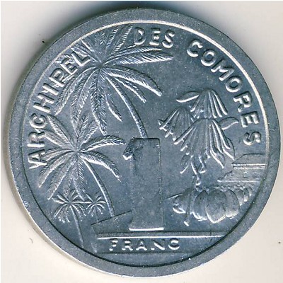 Comoros, 1 franc, 1964