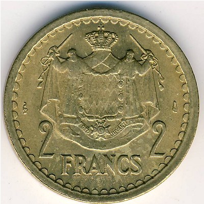 Monaco, 2 francs, 1945