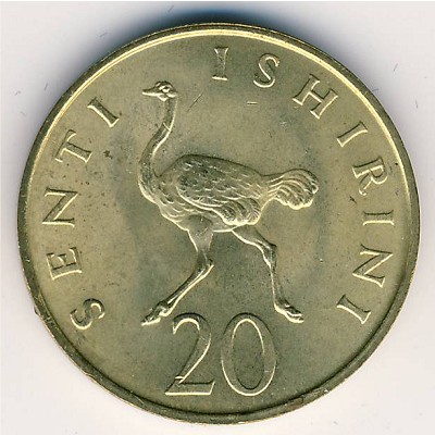 Tanzania, 20 senti, 1966–1984