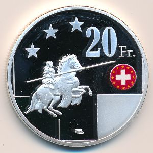 Büsingen am Hochrhein., 20 francs, 2018