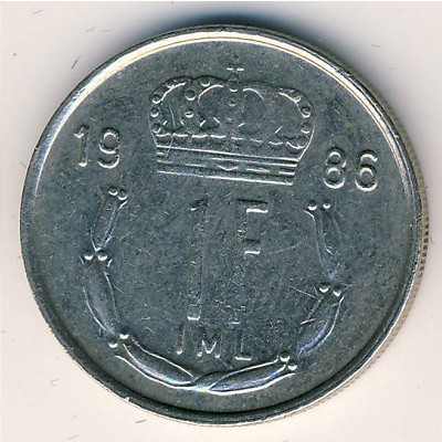 Люксембург, 1 франк (1986–1987 г.)