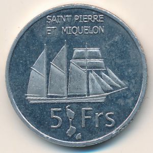 Saint Pierre and Miquelon., 5 francs, 2013