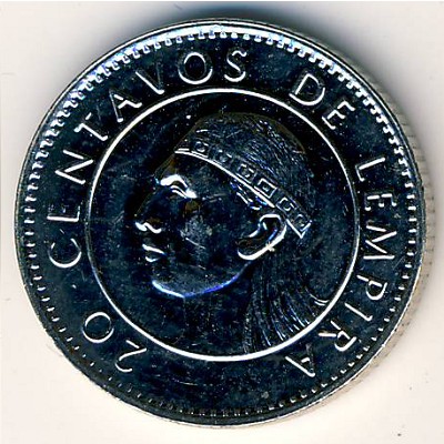 Honduras, 20 centavos, 1991–1994