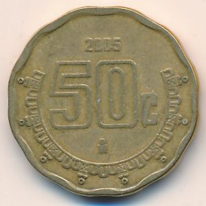 Mexico, 50 centavos, 2005