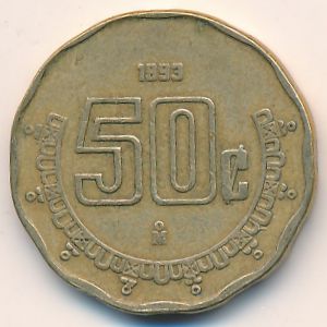 Мексика, 50 сентаво (1993 г.)