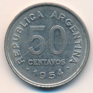 Аргентина, 50 сентаво (1954 г.)