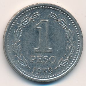 Argentina, 1 peso, 1959