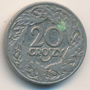 Польша, 20 грошей (1923 г.)