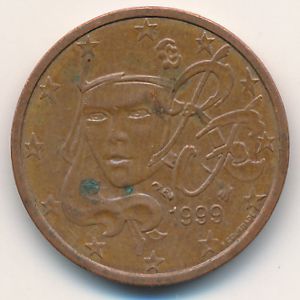 France, 2 euro cent, 1999