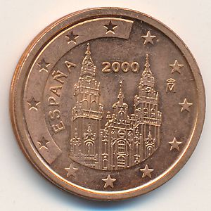 Spain, 2 euro cent, 1999–2009